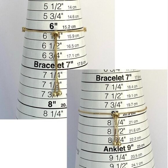 Sterling Silver 925 Yellow Gold Vermeil CZ Tennis Bracelet 6-8" Bolo Box Chain - Picture 9 of 16